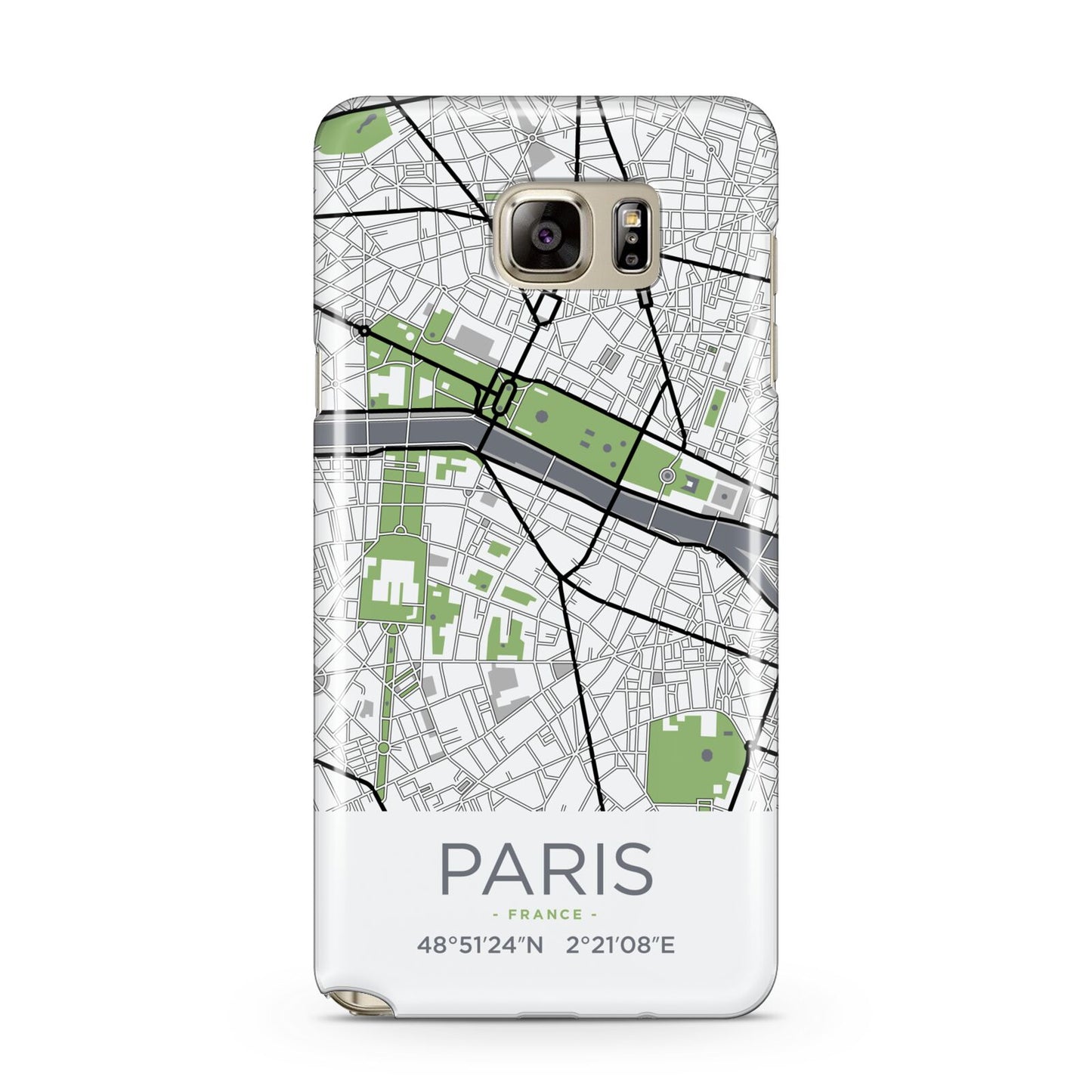 Map of Paris Samsung Galaxy Note 5 Case