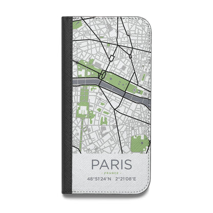 Map of Paris Vegan Leather Flip Samsung Case