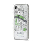 Map of Paris iPhone 14 Pro Max Glitter Tough Case Silver Angled Image