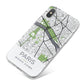 Map of Paris iPhone X Bumper Case on Silver iPhone