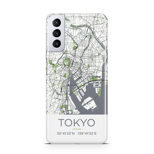 Map of Tokyo Samsung S21 Plus Phone Case