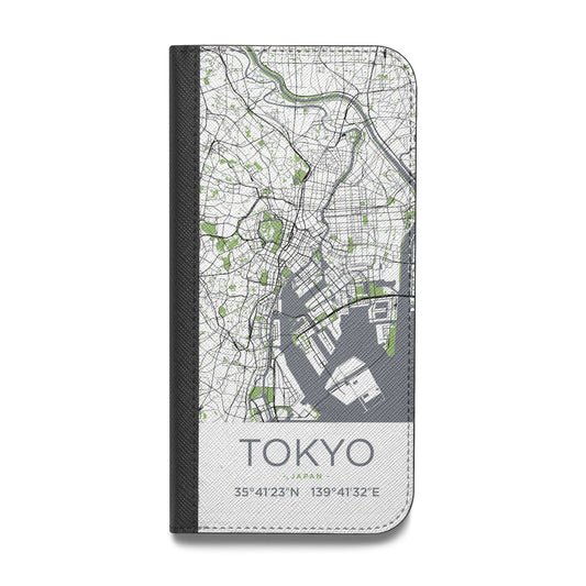 Map of Tokyo Vegan Leather Flip iPhone Case