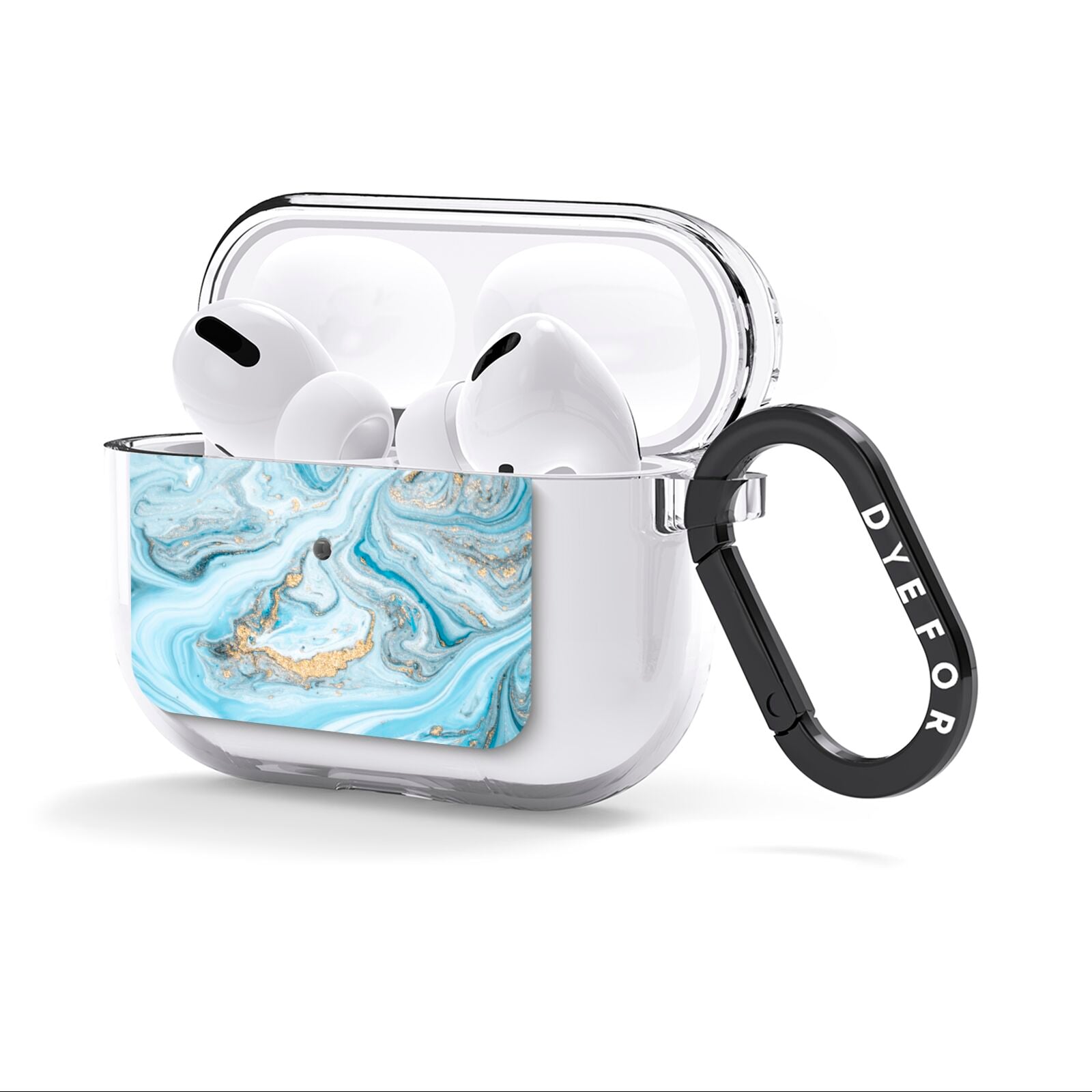 Marble AirPods Clear Case 3rd Gen Side Image