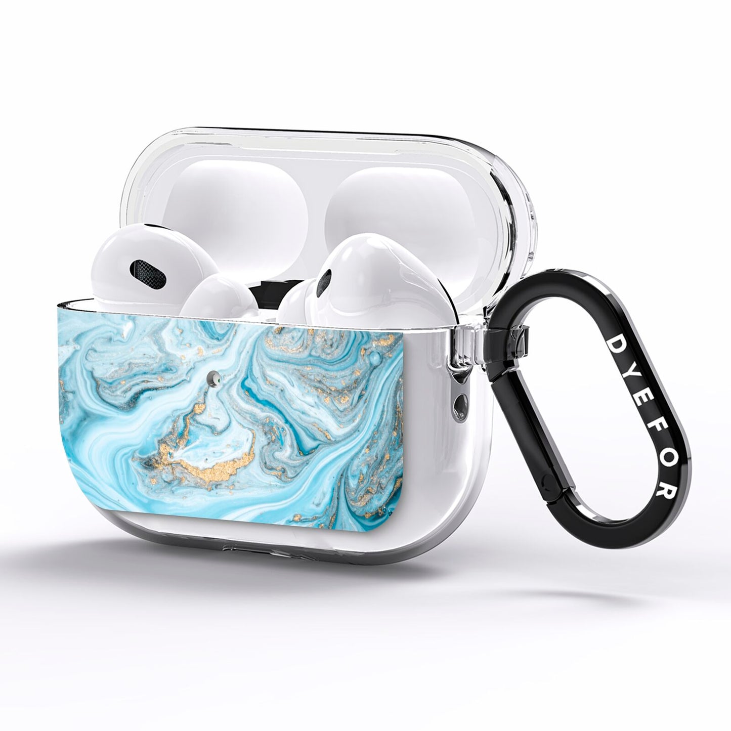 Marble AirPods Pro Clear Case Side Image