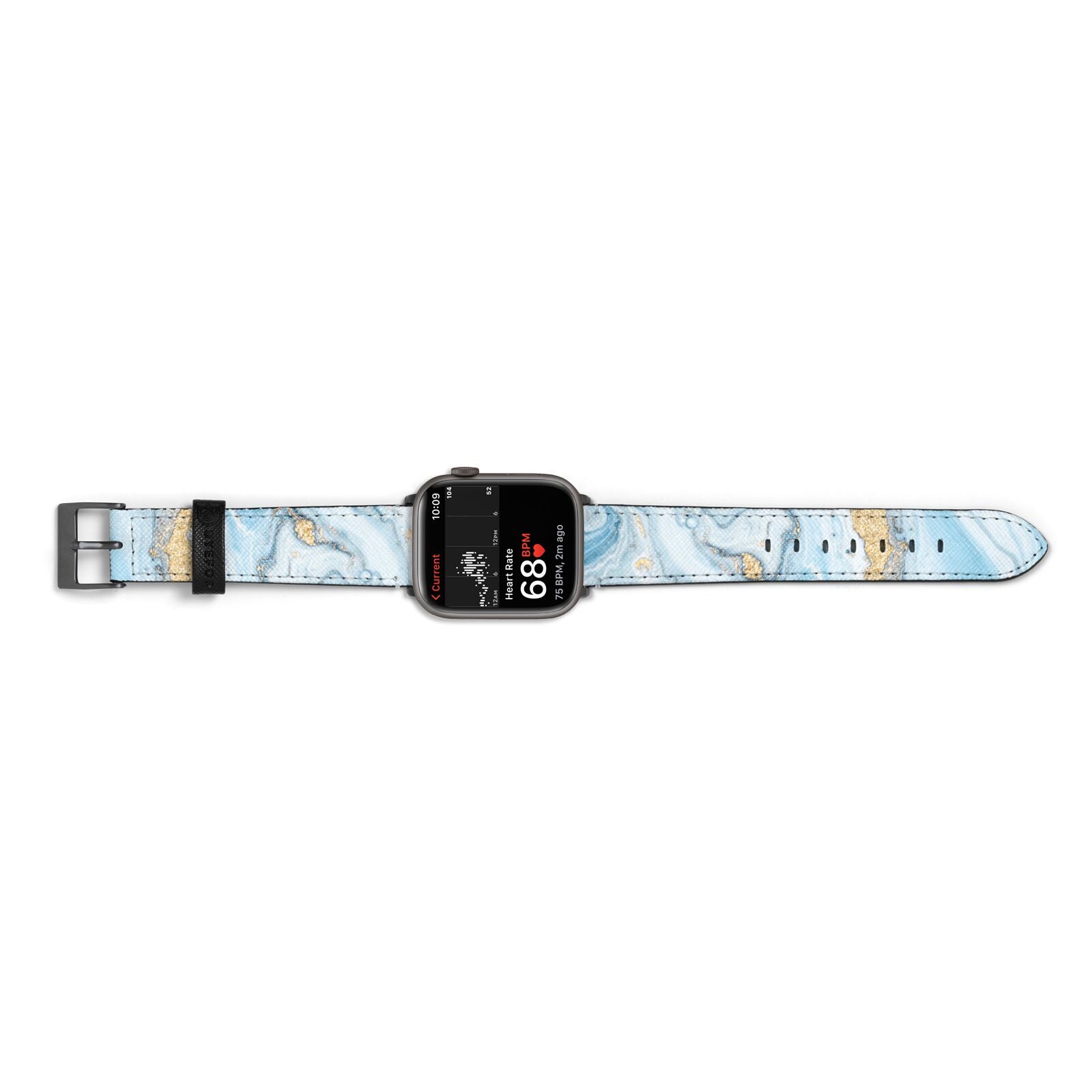 Marble Apple Watch Strap Size 38mm Landscape Image Space Grey Hardware