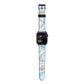 Marble Apple Watch Strap Size 38mm with Blue Hardware