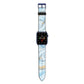Marble Apple Watch Strap with Blue Hardware