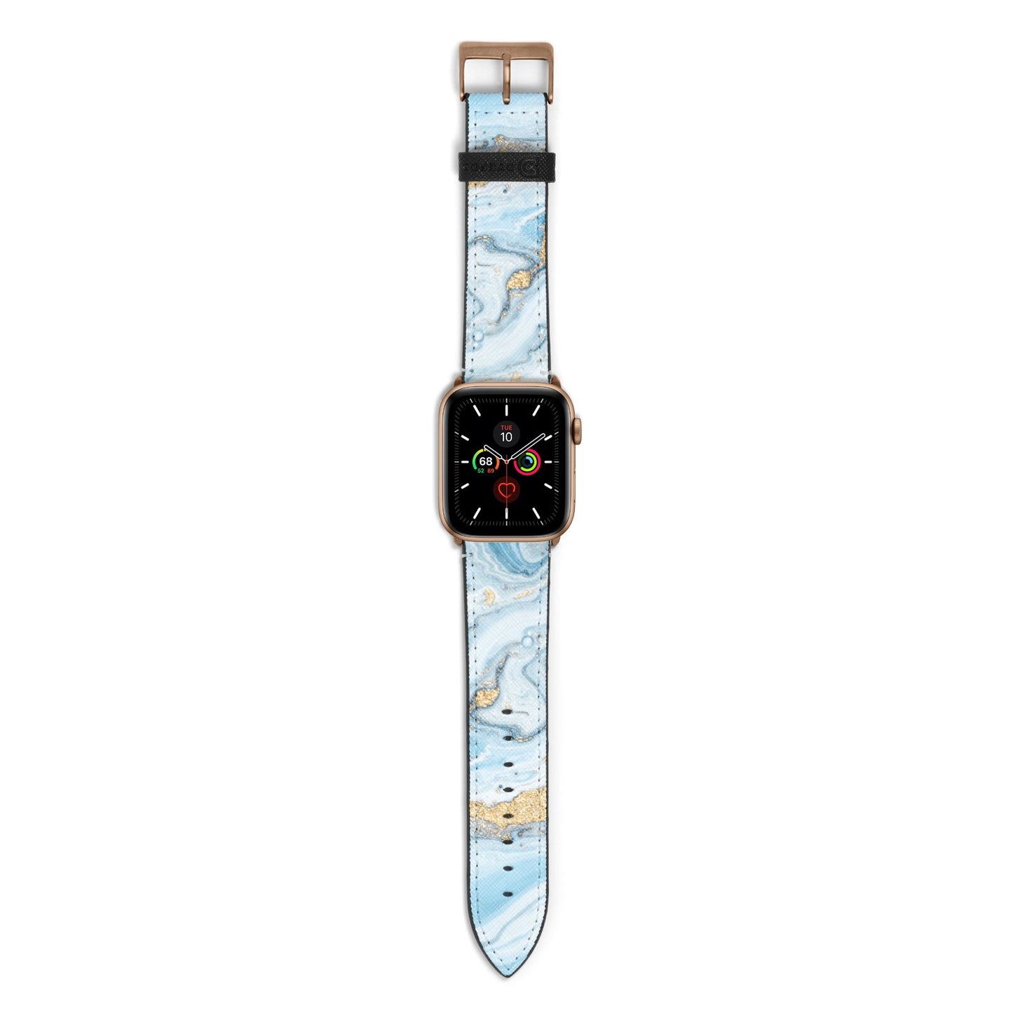 Marble Apple Watch Strap with Gold Hardware