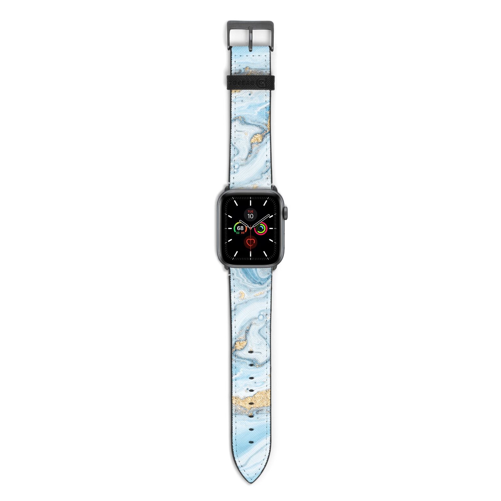 Marble Apple Watch Strap with Space Grey Hardware