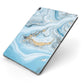Marble Apple iPad Case on Grey iPad Side View