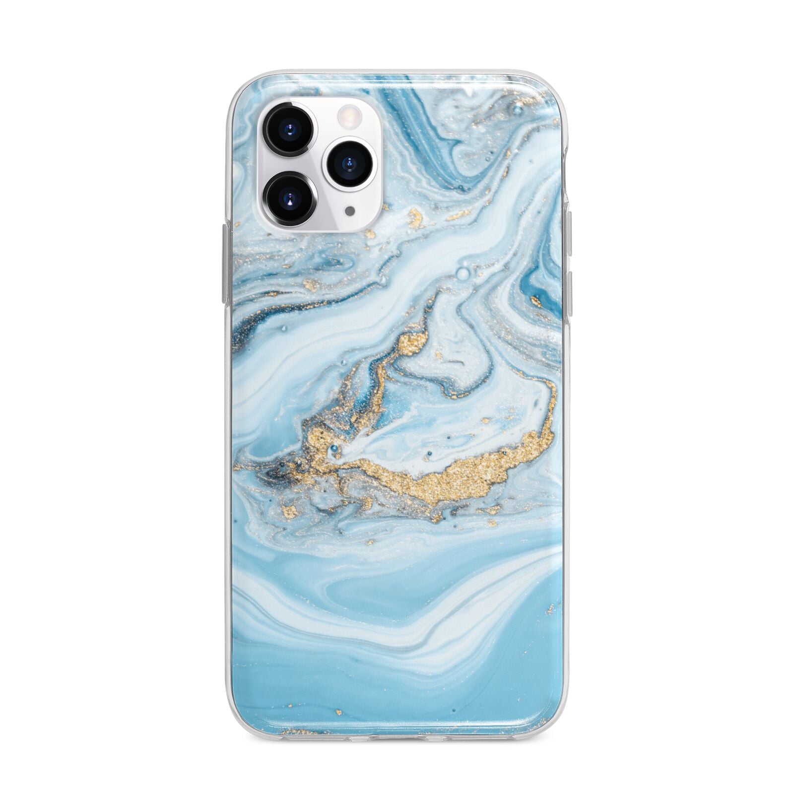Marble Apple iPhone 11 Pro in Silver with Bumper Case