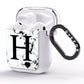 Marble Big Initial Personalised AirPods Clear Case Side Image