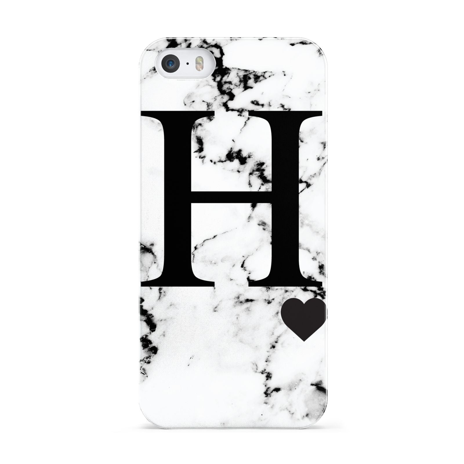 Marble Big Initial Personalised Apple iPhone 5 Case