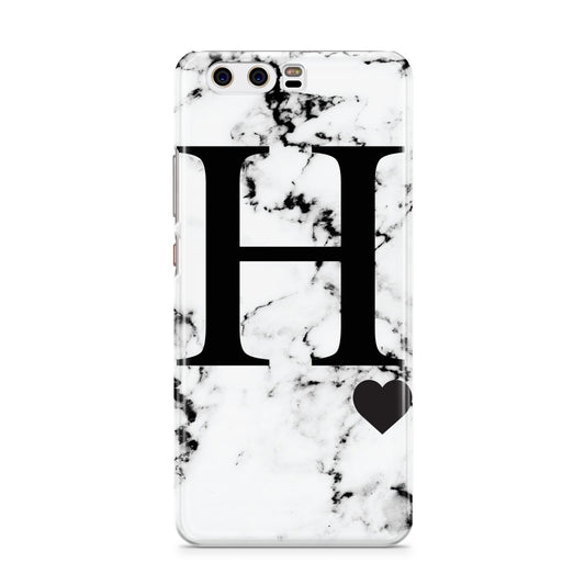 Marble Big Initial Personalised Huawei P10 Phone Case