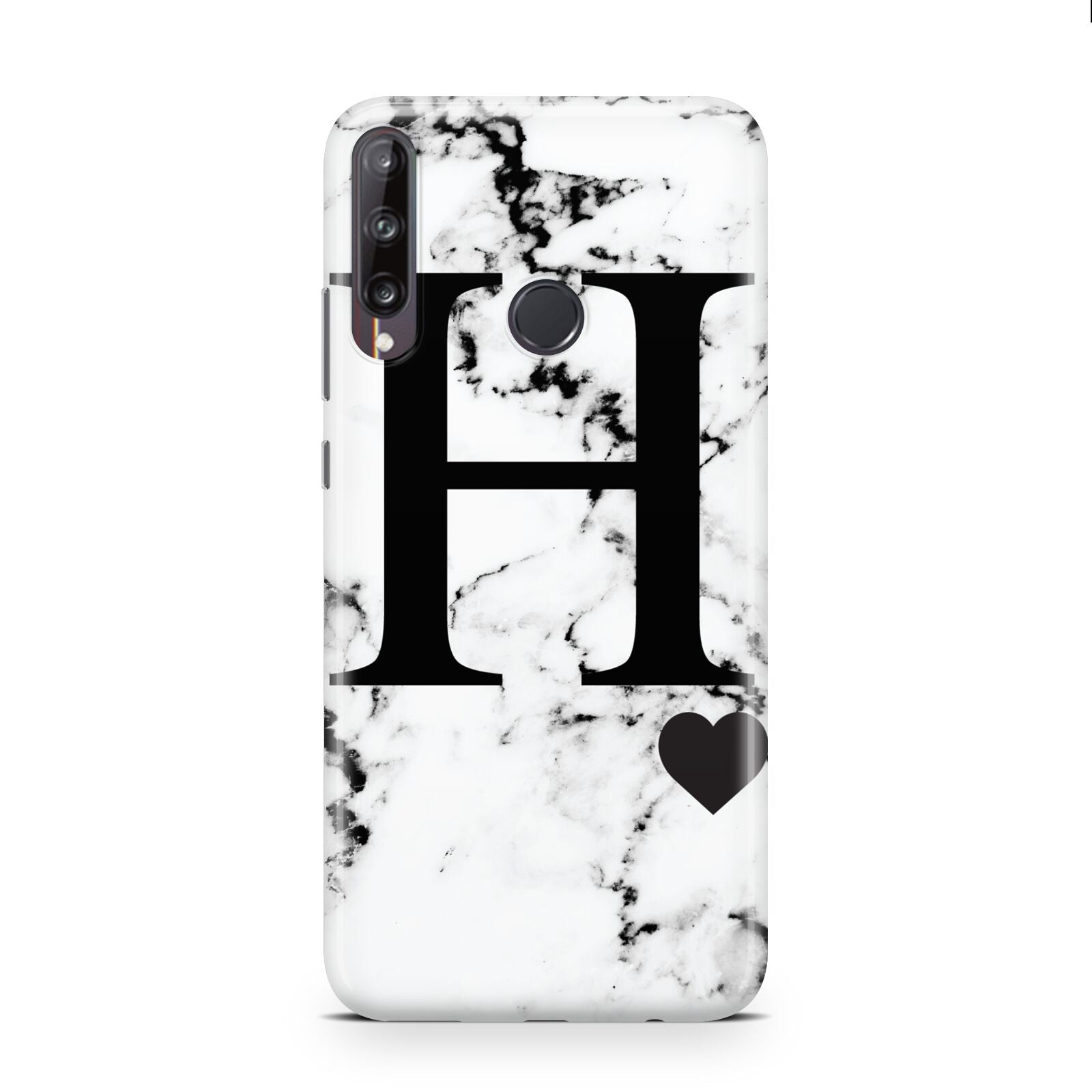 Marble Big Initial Personalised Huawei P40 Lite E Phone Case