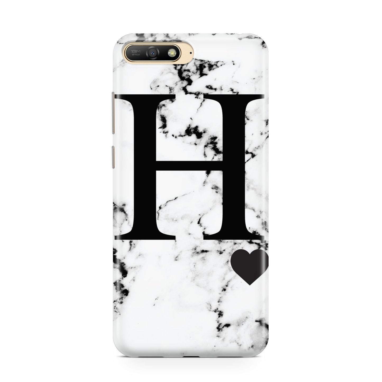 Marble Big Initial Personalised Huawei Y6 2018