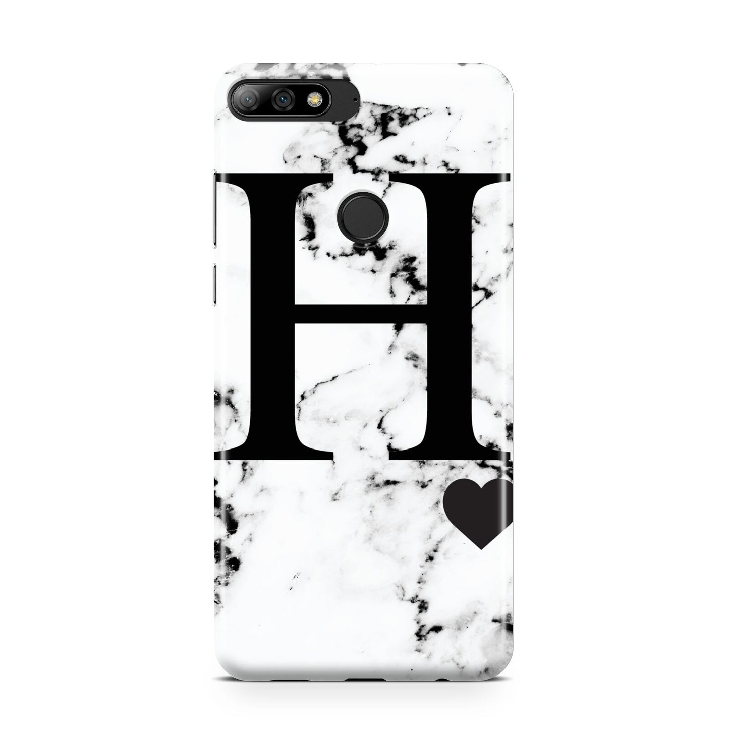 Marble Big Initial Personalised Huawei Y7 2018