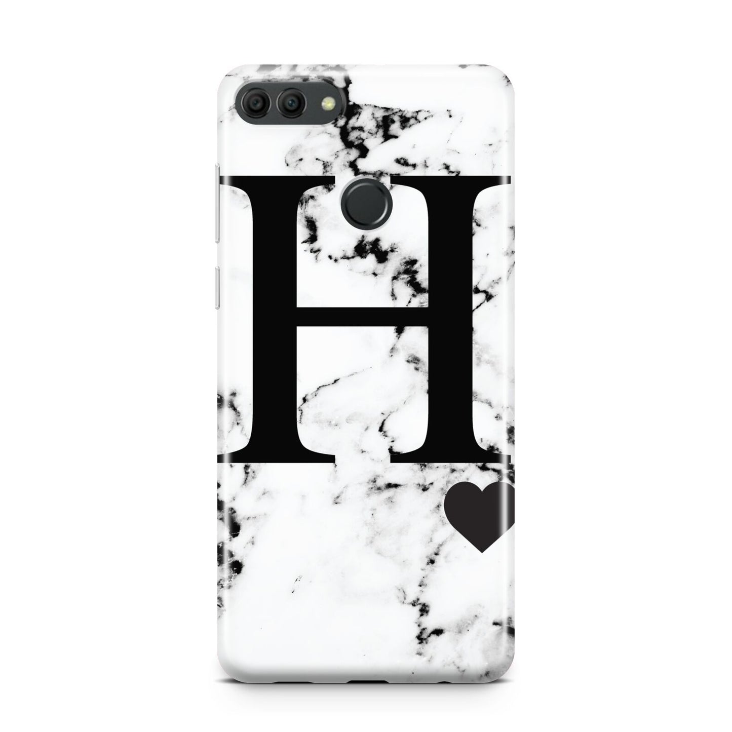 Marble Big Initial Personalised Huawei Y9 2018