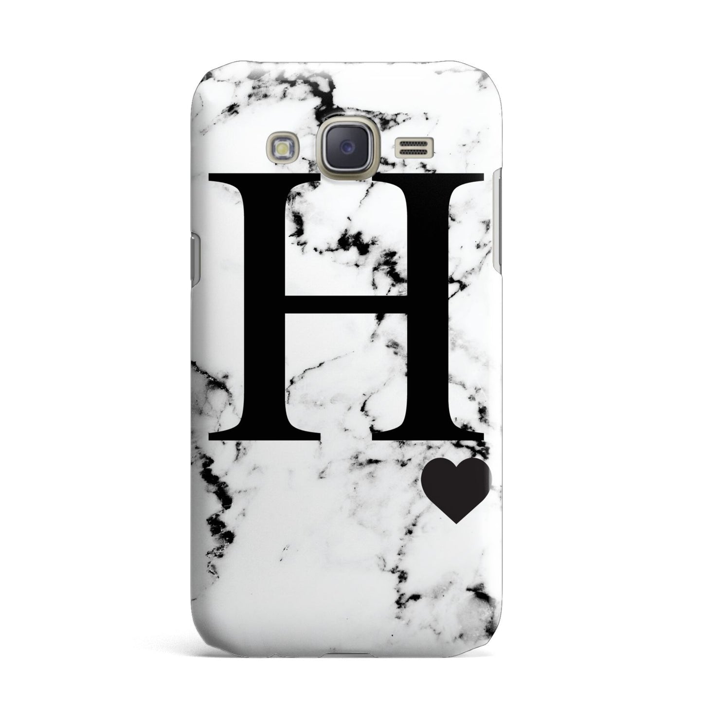 Marble Big Initial Personalised Samsung Galaxy J7 Case
