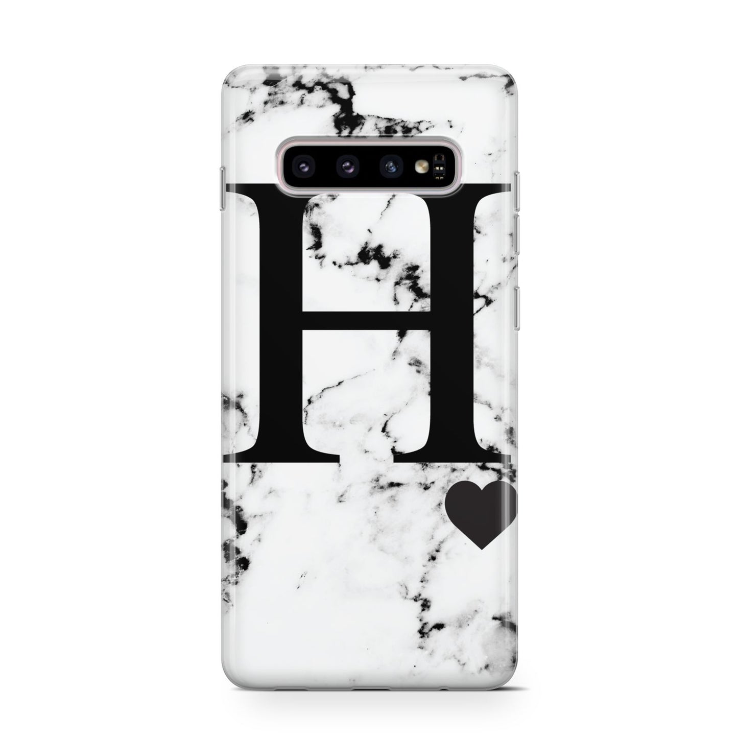 Marble Big Initial Personalised Samsung Galaxy S10 Case
