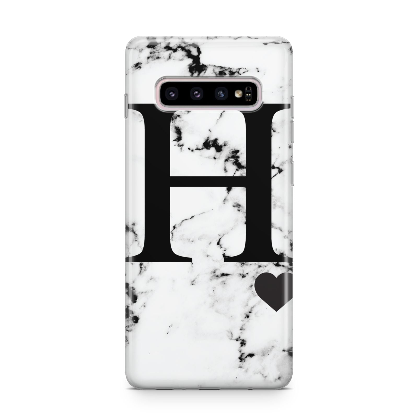 Marble Big Initial Personalised Samsung Galaxy S10 Plus Case