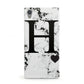 Marble Big Initial Personalised Sony Xperia Case