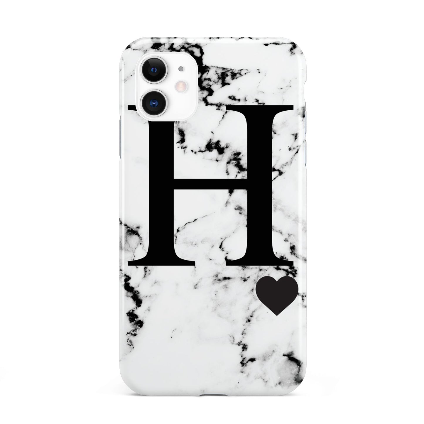 Marble Big Initial Personalised iPhone 11 3D Tough Case