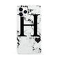 Marble Big Initial Personalised iPhone 11 Pro 3D Snap Case