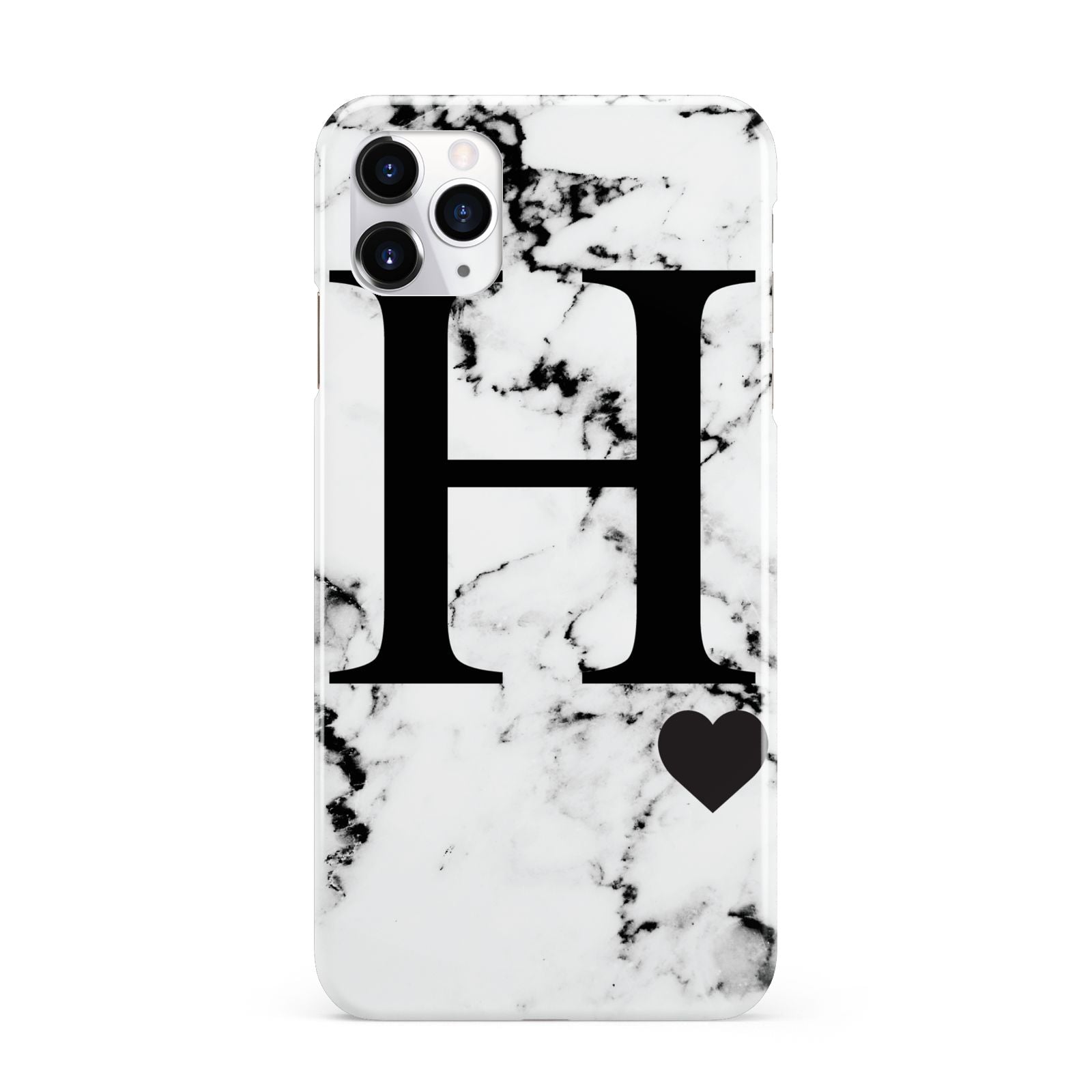 Marble Big Initial Personalised iPhone 11 Pro Max 3D Snap Case