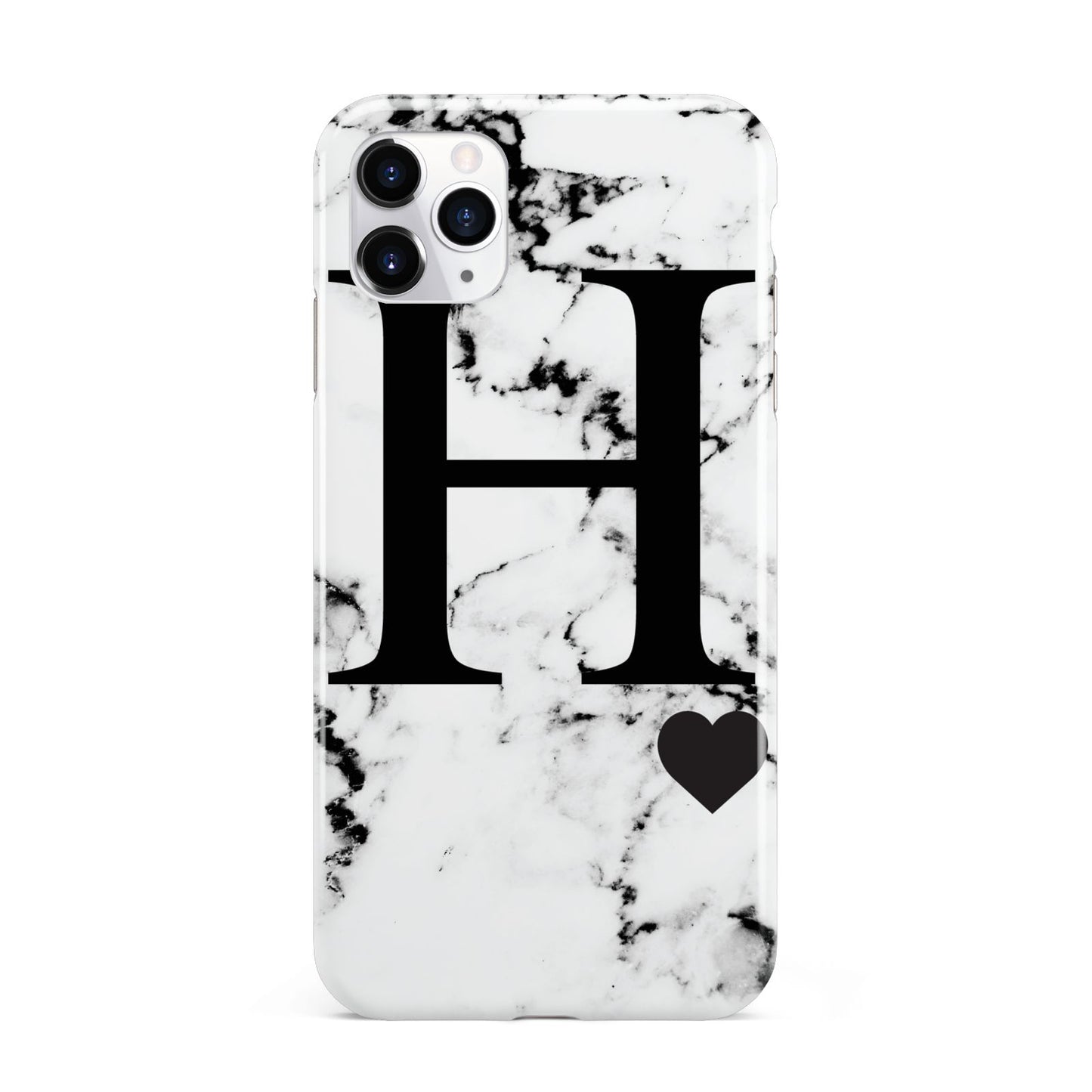 Marble Big Initial Personalised iPhone 11 Pro Max 3D Tough Case