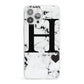 Marble Big Initial Personalised iPhone 13 Pro Max Clear Bumper Case