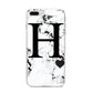 Marble Big Initial Personalised iPhone 8 Plus Bumper Case on Silver iPhone