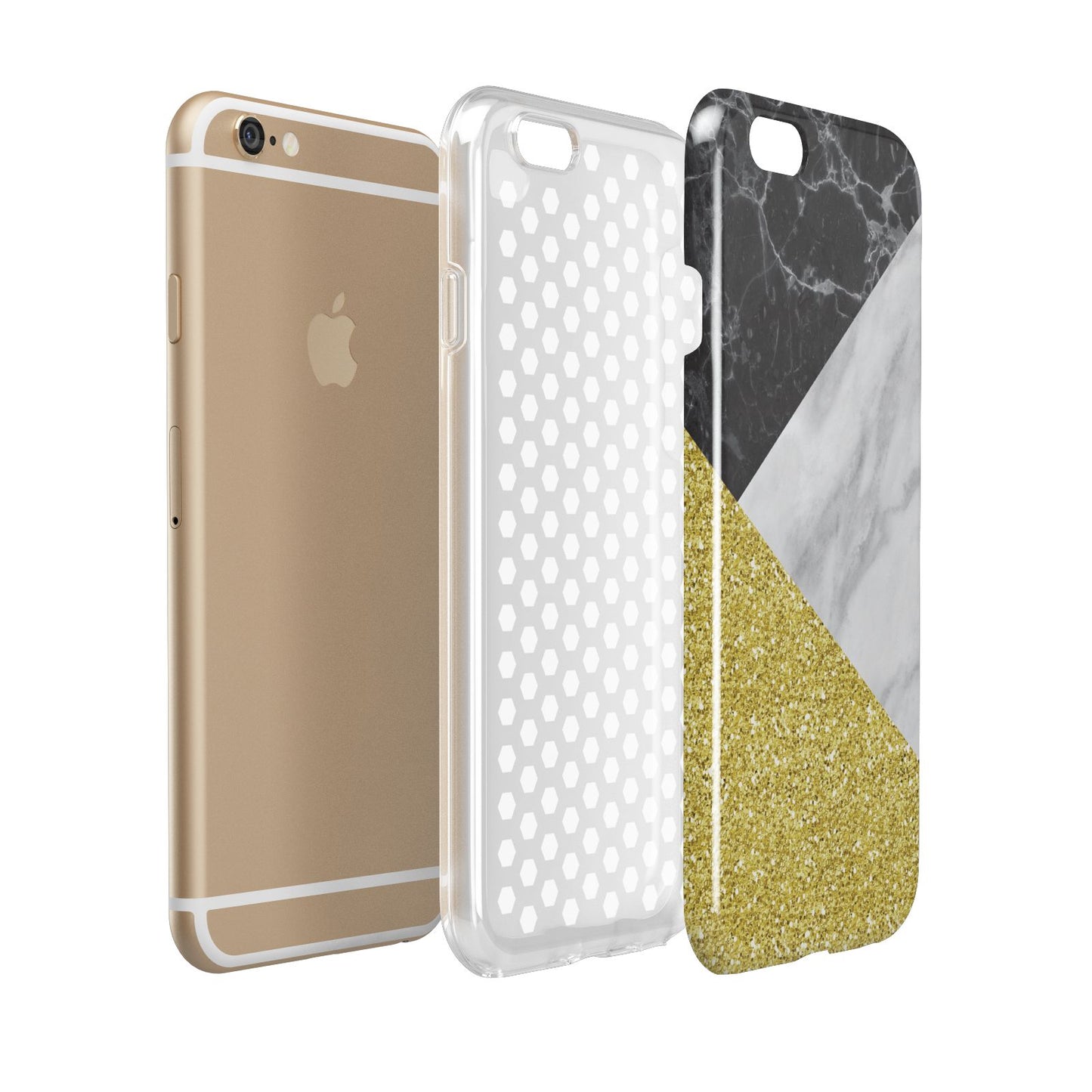 Marble Black Gold Apple iPhone 6 3D Tough Case Expanded view