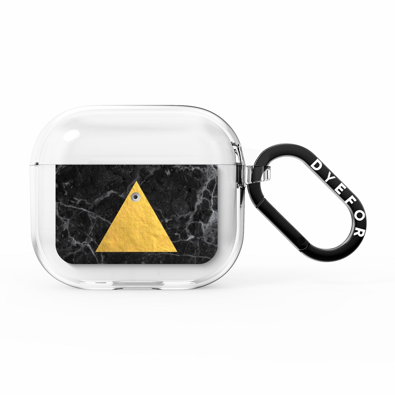 Marble Black Gold Foil AirPods Clear Case 3rd Gen