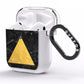 Marble Black Gold Foil AirPods Clear Case Side Image