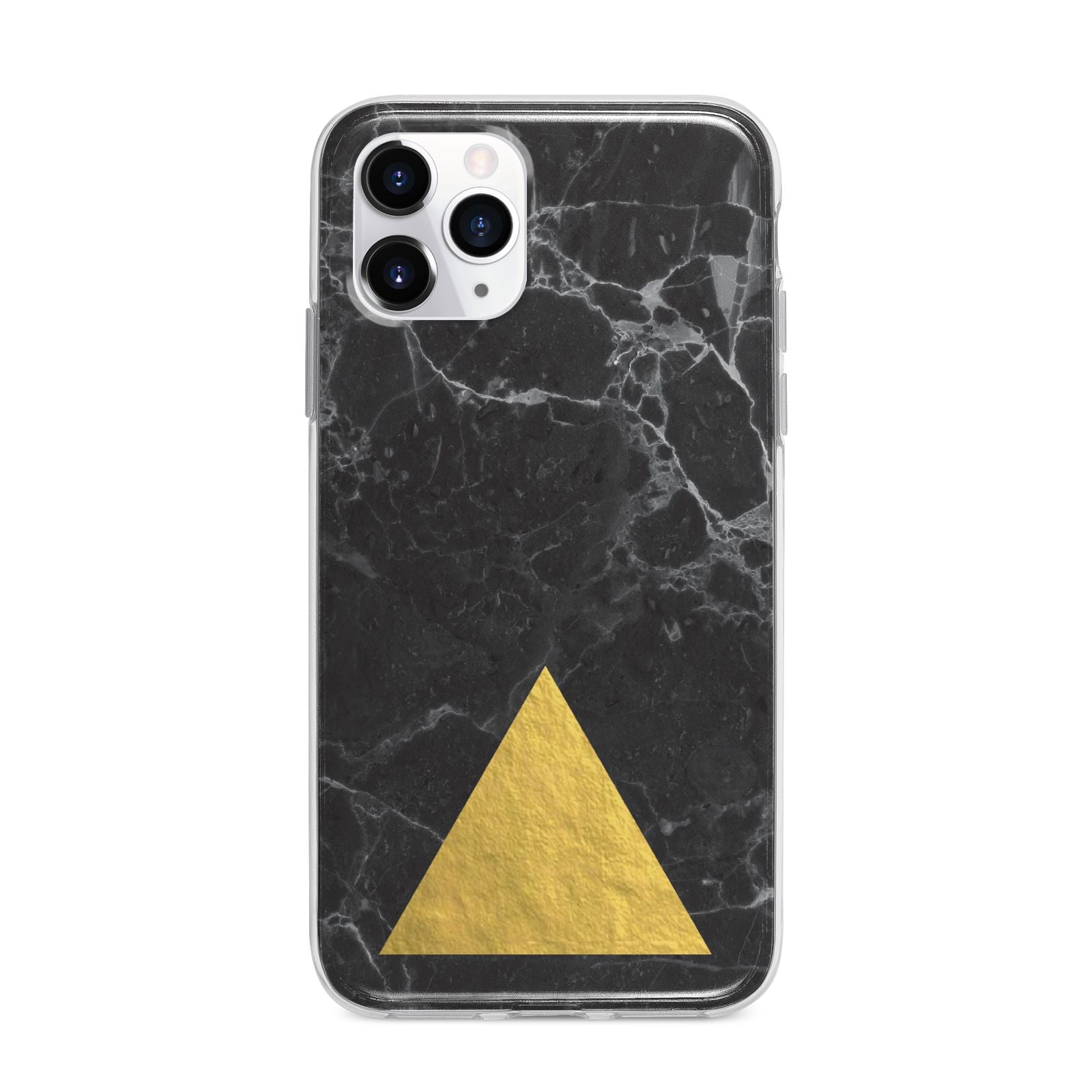 Marble Black Gold Foil Apple iPhone 11 Pro in Silver with Bumper Case