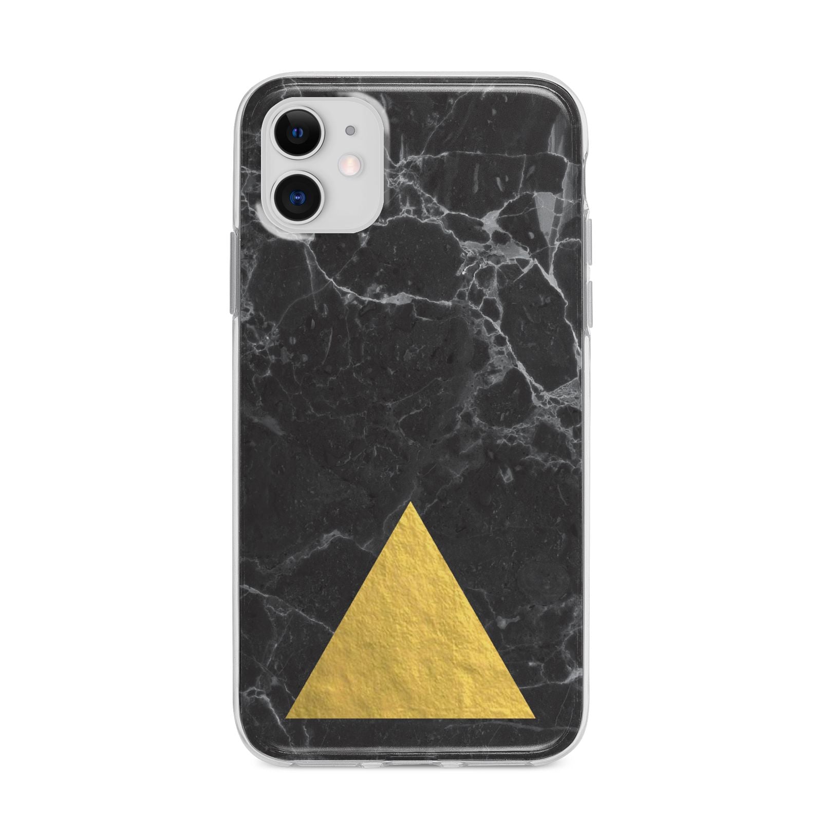 Marble Black Gold Foil Apple iPhone 11 in White with Bumper Case