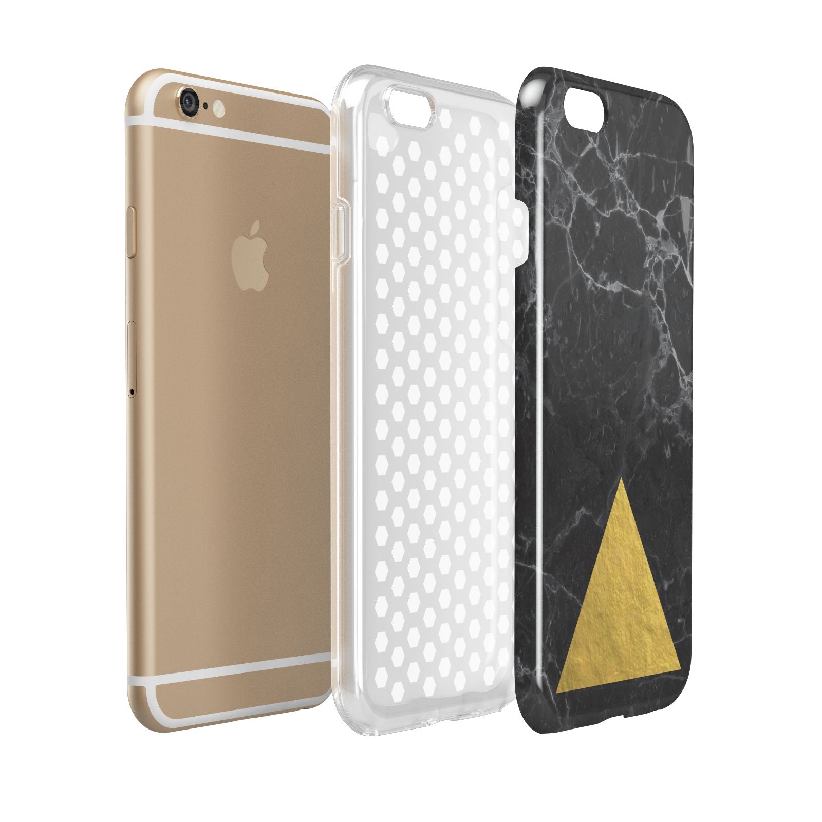 Marble Black Gold Foil Apple iPhone 6 3D Tough Case Expanded view