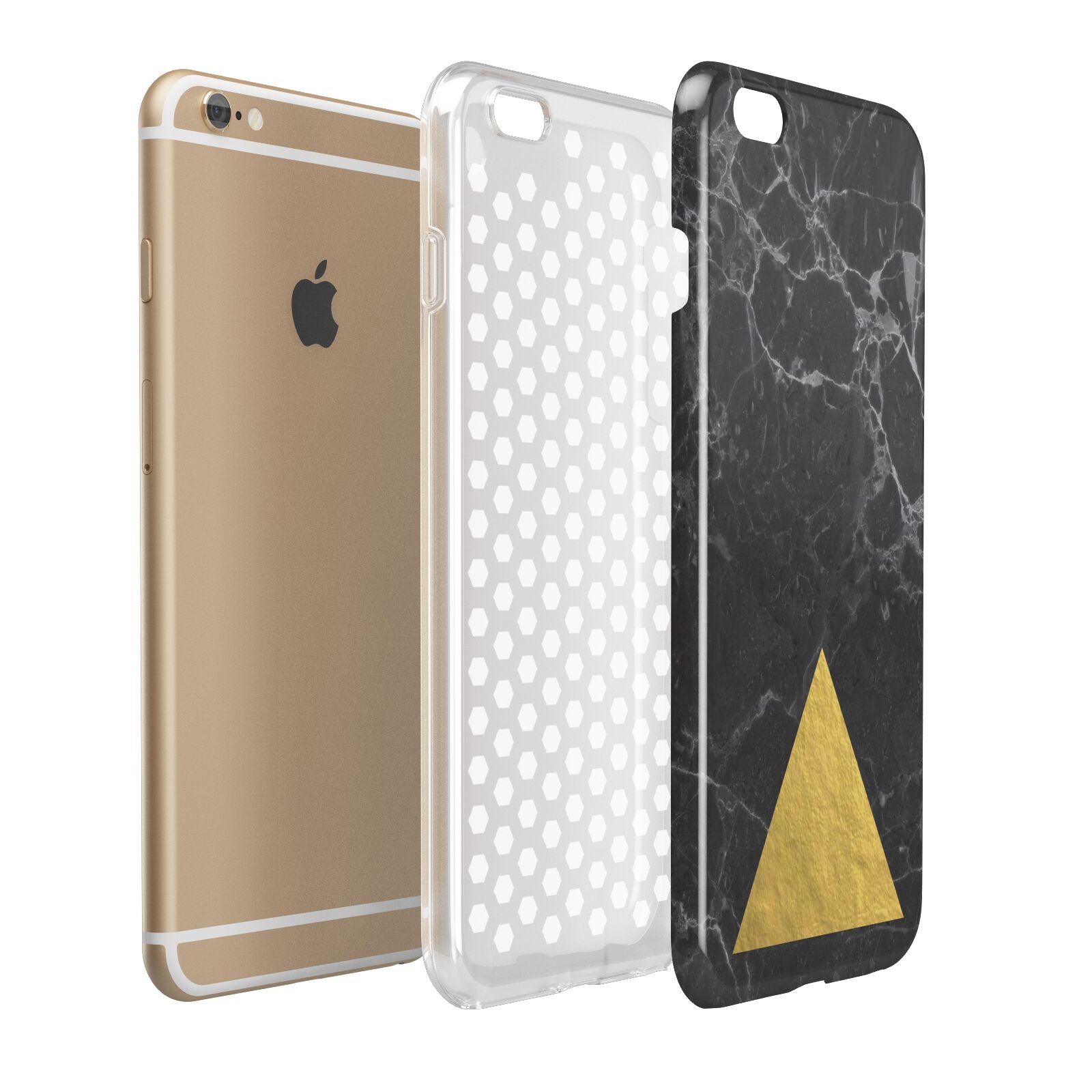 Marble Black Gold Foil Apple iPhone 6 Plus 3D Tough Case Expand Detail Image