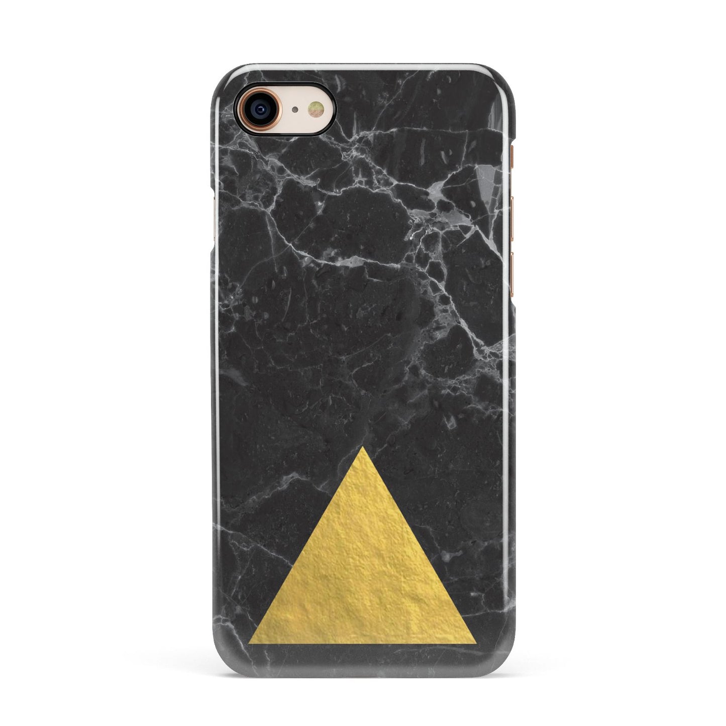 Marble Black Gold Foil Apple iPhone 7 8 3D Snap Case