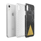 Marble Black Gold Foil Apple iPhone XR White 3D Tough Case Expanded view