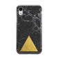 Marble Black Gold Foil Apple iPhone XR White 3D Tough Case
