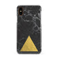 Marble Black Gold Foil Apple iPhone XS 3D Snap Case