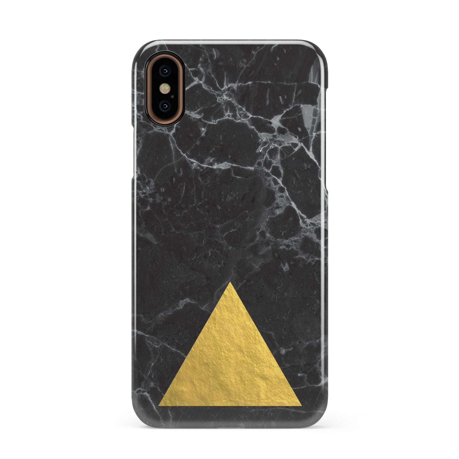 Marble Black Gold Foil Apple iPhone XS 3D Snap Case