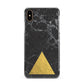 Marble Black Gold Foil Apple iPhone Xs Max 3D Snap Case