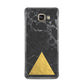 Marble Black Gold Foil Samsung Galaxy A3 2016 Case on gold phone