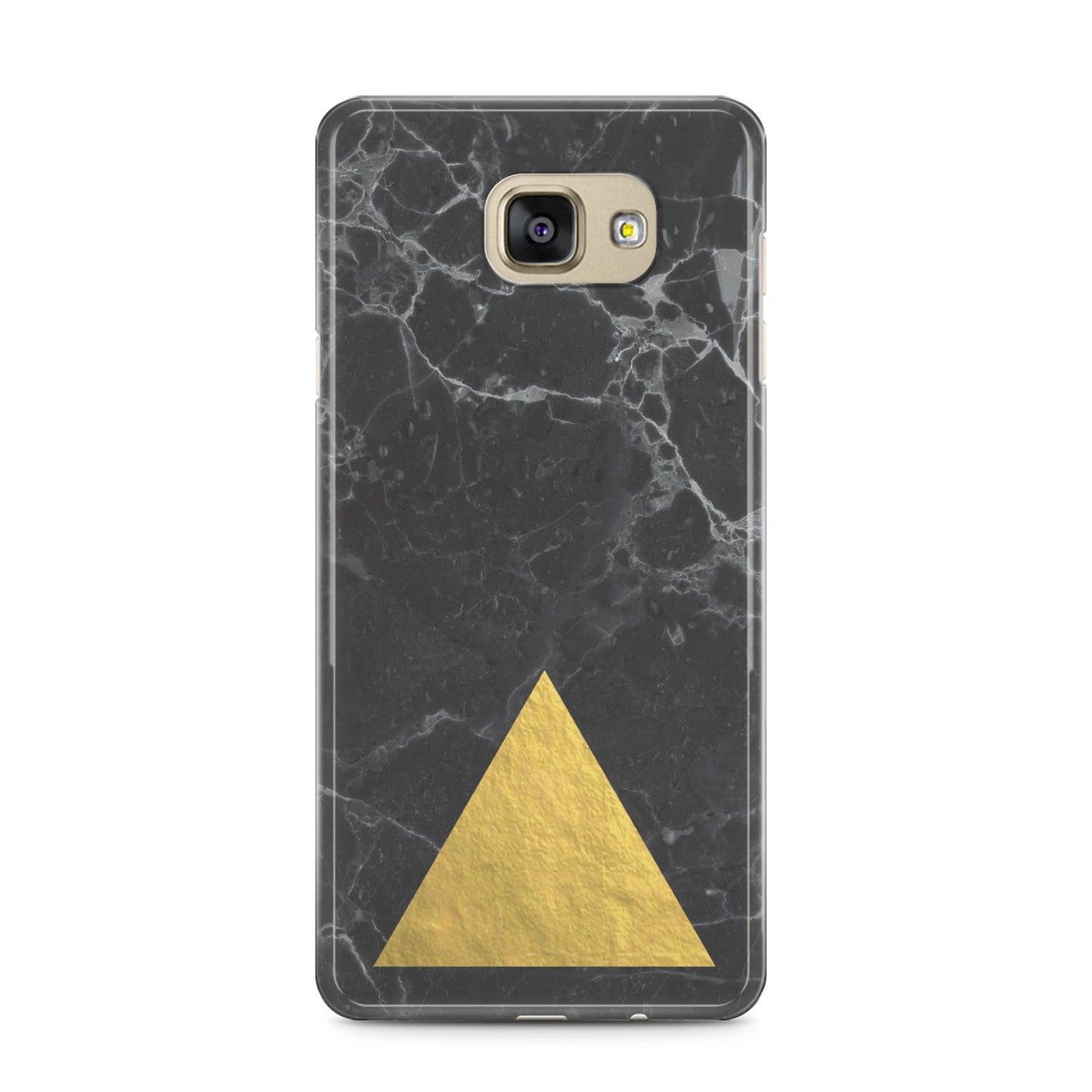 Marble Black Gold Foil Samsung Galaxy A5 2016 Case on gold phone
