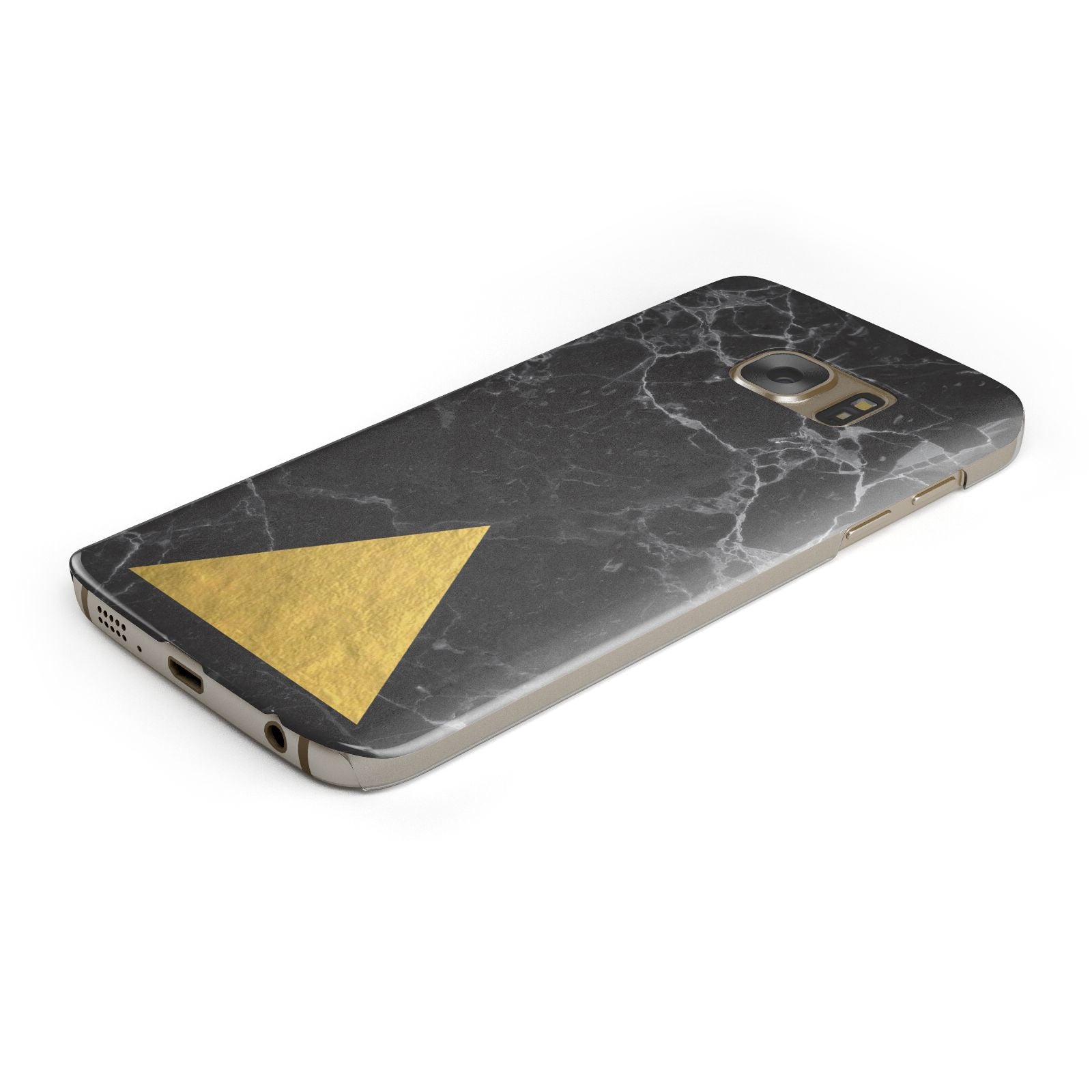 Marble Black Gold Foil Samsung Galaxy Case Bottom Cutout