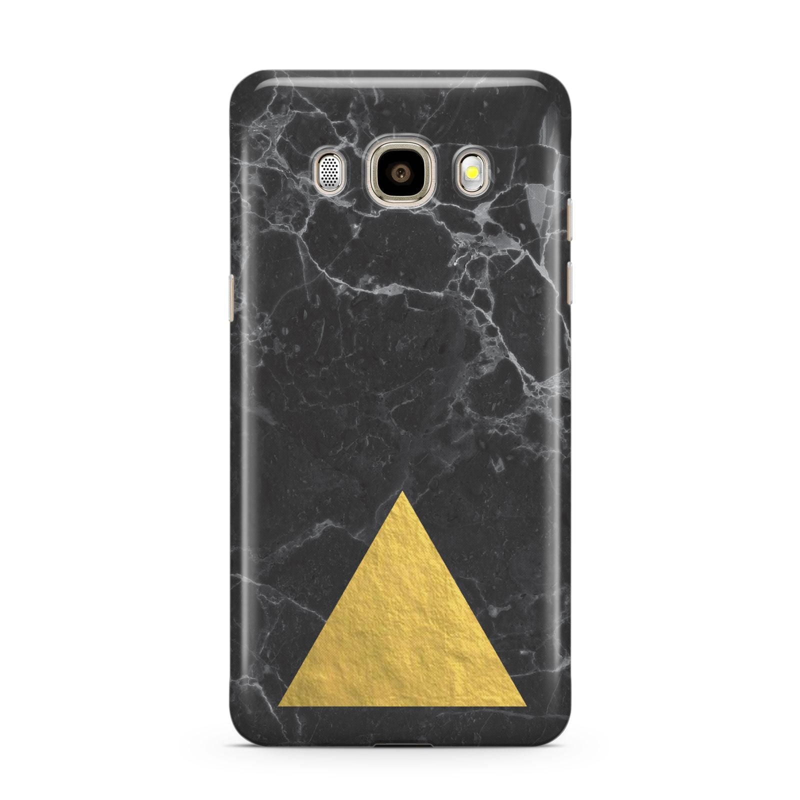 Marble Black Gold Foil Samsung Galaxy J7 2016 Case on gold phone