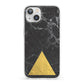 Marble Black Gold Foil iPhone 13 Clear Bumper Case